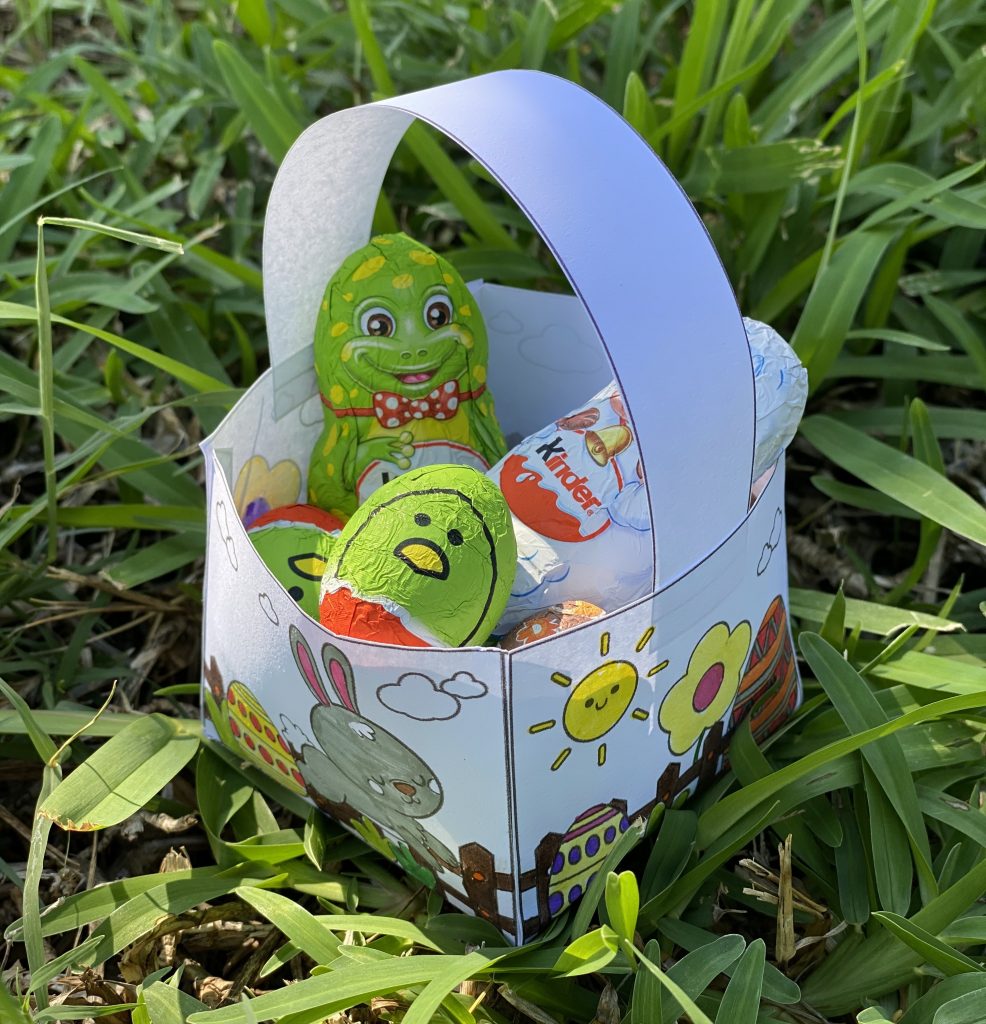 Mon petit panier de Pâques à colorier