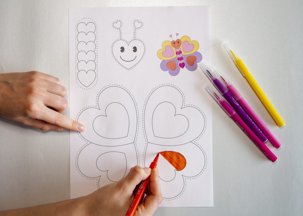 Mon papillon à offrir - étape 1