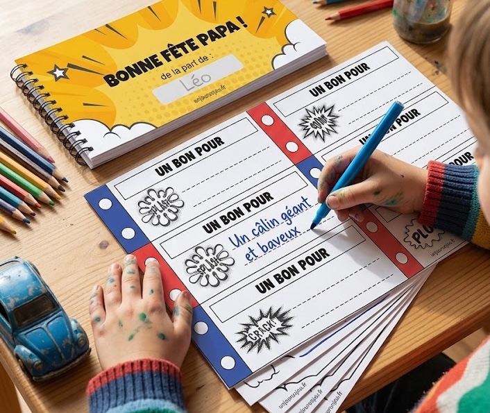 Carnet de bons pour la fête des pères