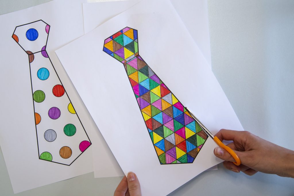 Cravates pour mon papa - étape 3