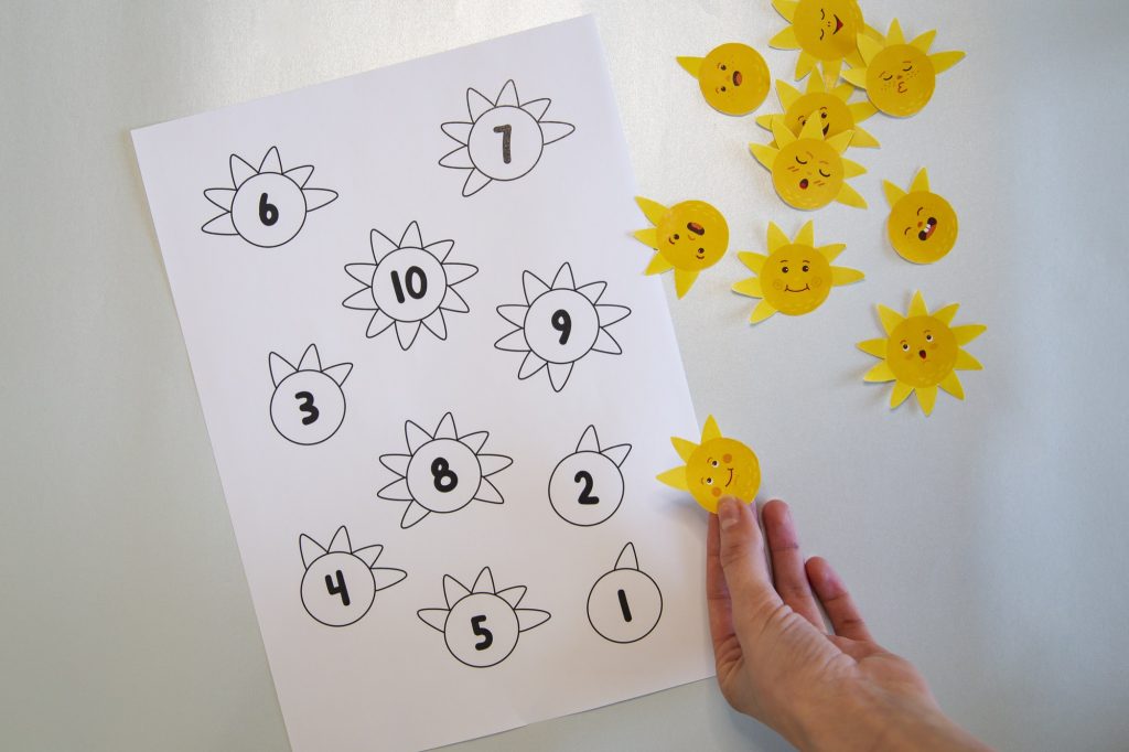 Me soleils à compter - étape 3