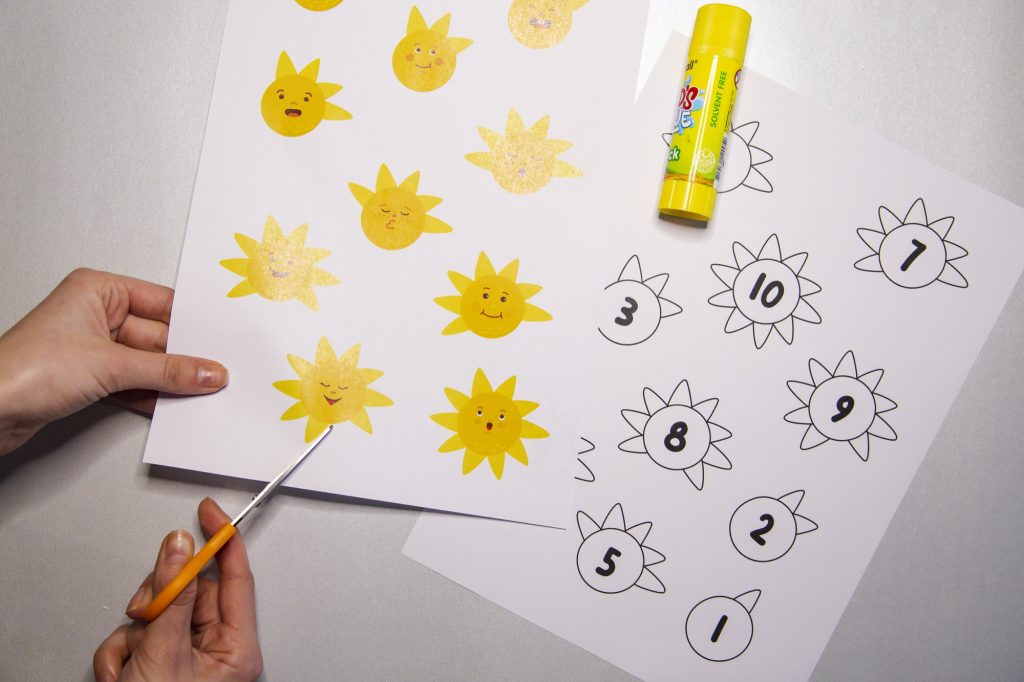 Me soleils à compter - étape 2
