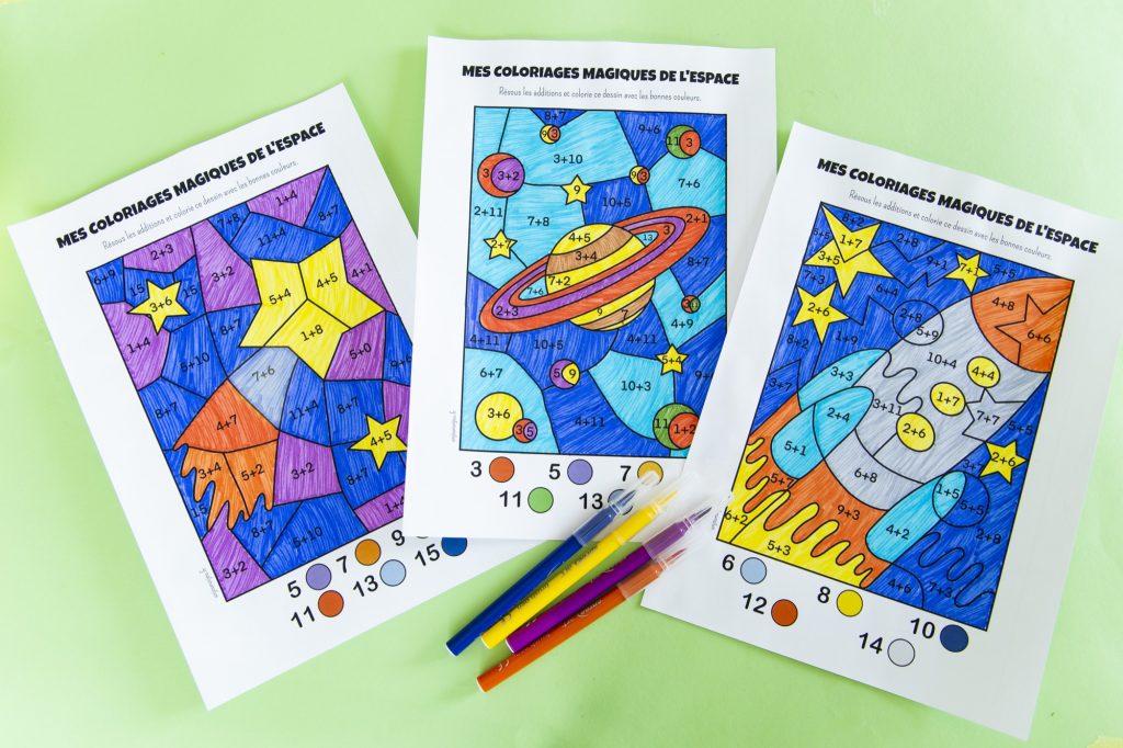 Coloriages magiques de l'espace