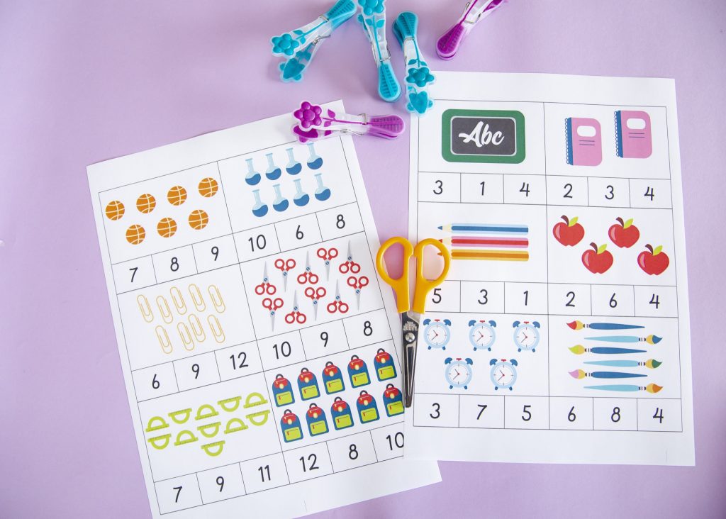 Cartes à pinces rentrée des classes - étape 1