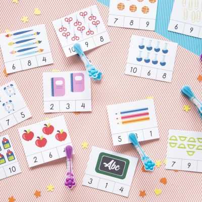 Mes cartes à pinces pour la rentrée des classes