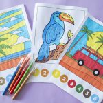 Coloriages magiques de l'été - étape 3