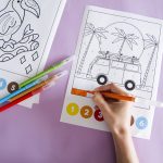Coloriages magiques de l'été - étape 2