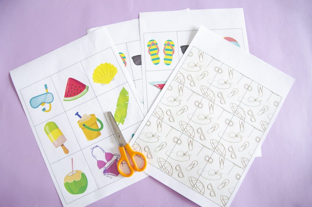 Mon memory de l'été - étape 1