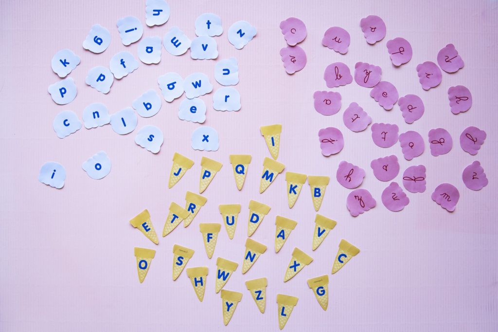 Correspondance alphabet glaces - étape 3