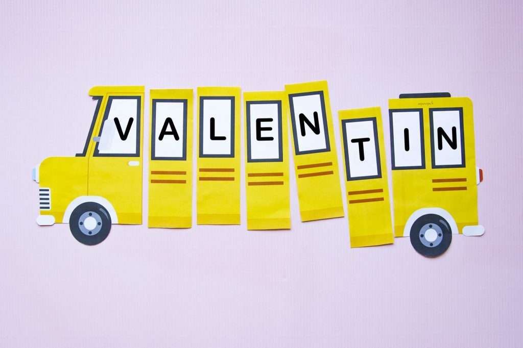 Fiche prénom bus scolaire - étape 5