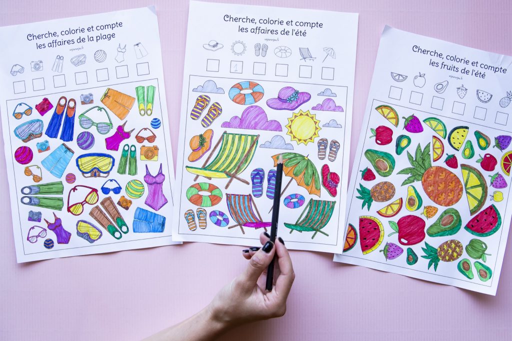 Cherche et colorie de l'été - étape 3