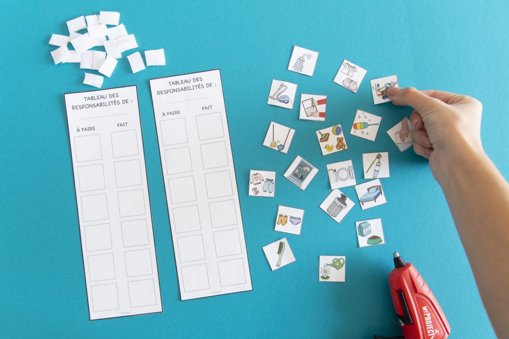 Mes petites responsabilités : mon tableau personnel - étape 4