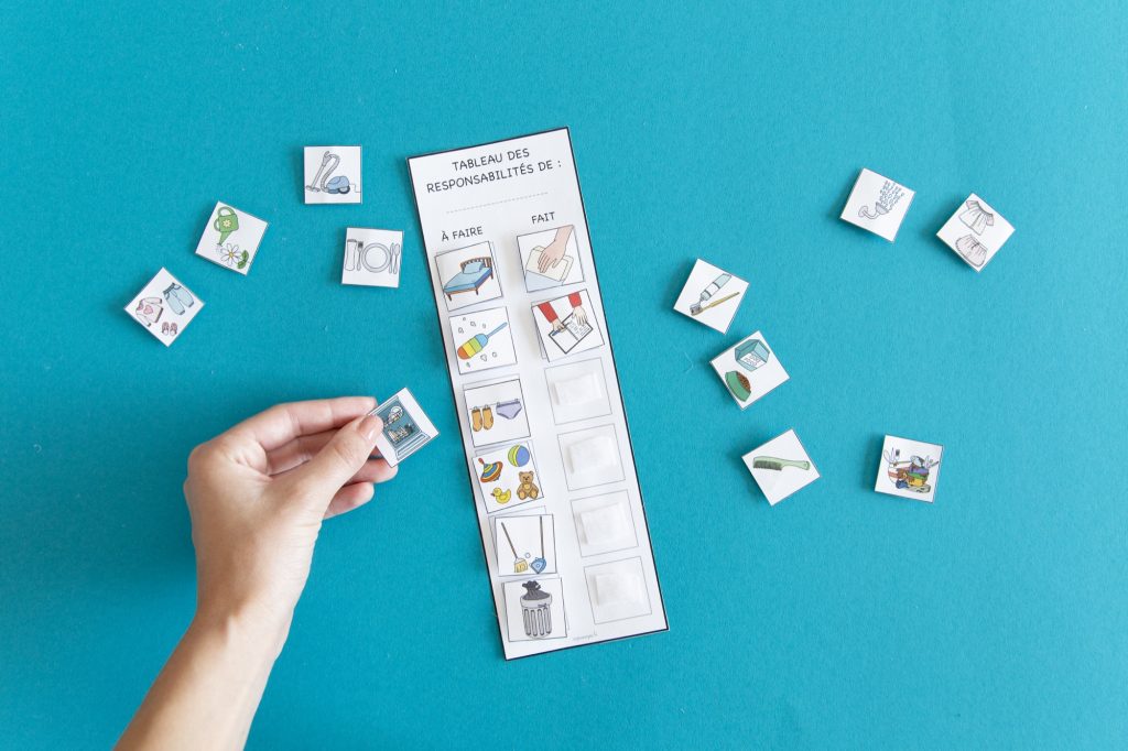 Mes petites responsabilités : mon tableau personnel - étape 7