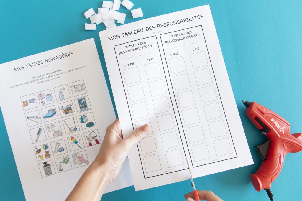 Mes petites responsabilités : mon tableau personnel - étape 2