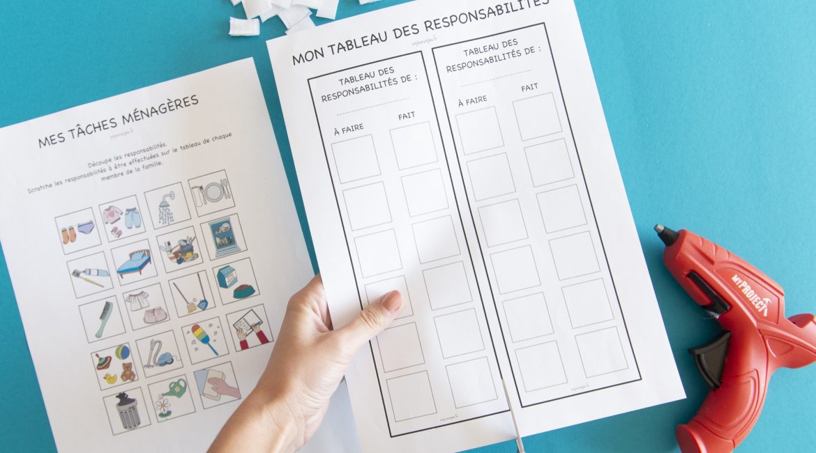 Mes petites responsabilités : mon tableau personnel - étape 2