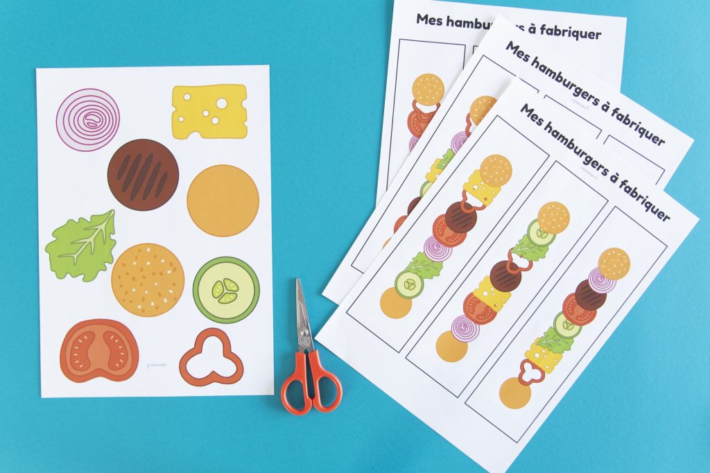 Mon hamburger à fabriquer - étape 1