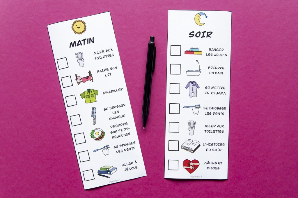 Ma routine du soir et du matin - étape 3