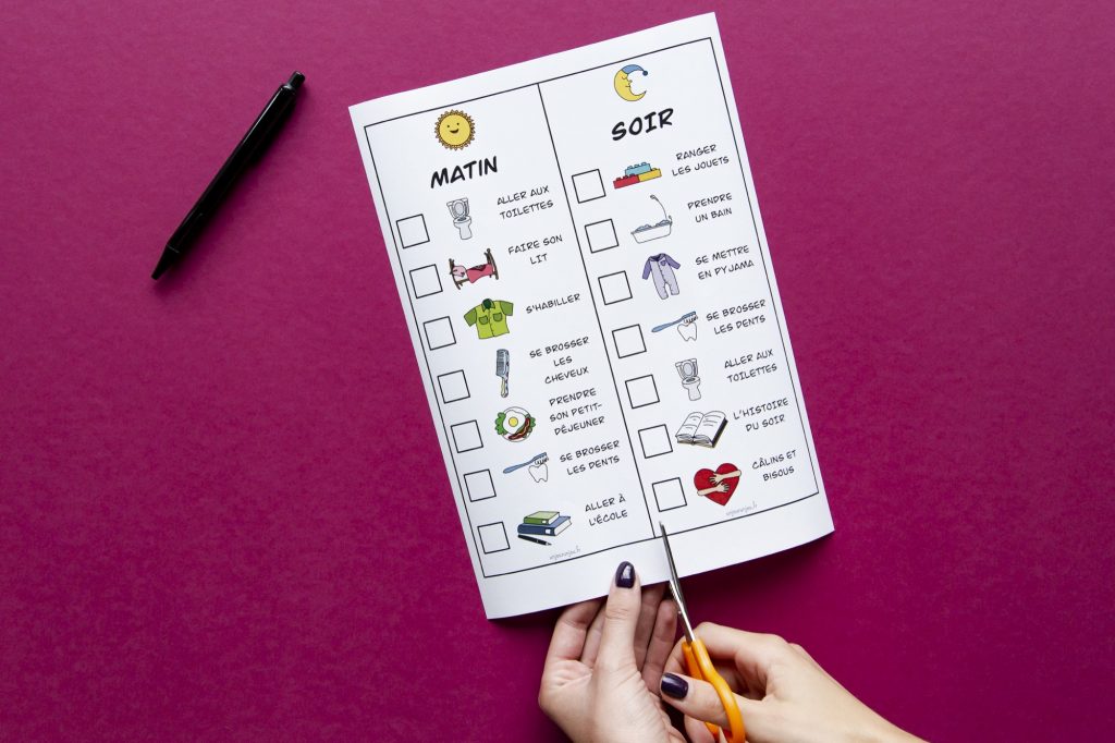 Ma routine du soir et du matin - étape 2