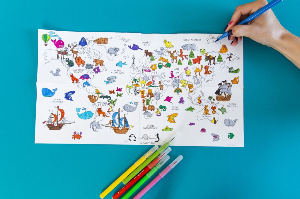 Ma mappemonde à colorier - étape 8