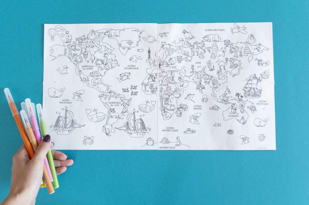 Ma mappemonde à colorier - étape 6