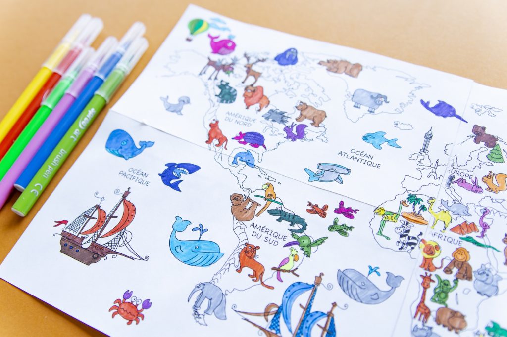 Ma mappemonde à colorier