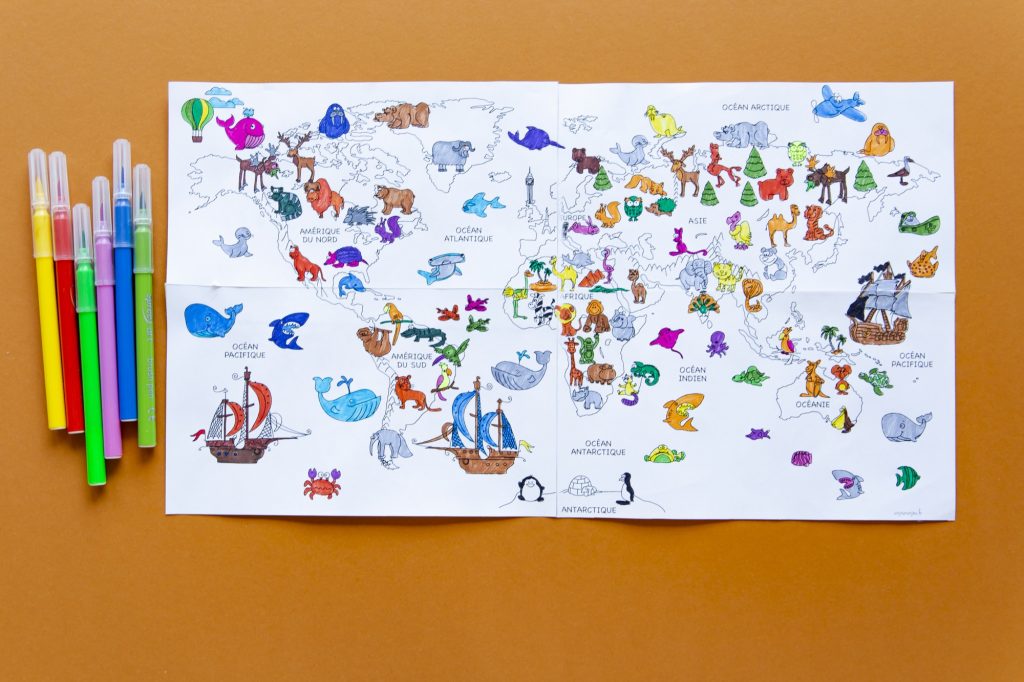 Ma mappemonde à colorier - étape 9