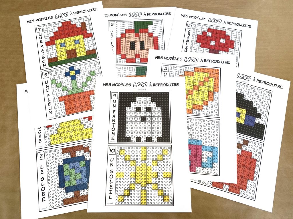 Modèles LEGO à reproduire - étape 1