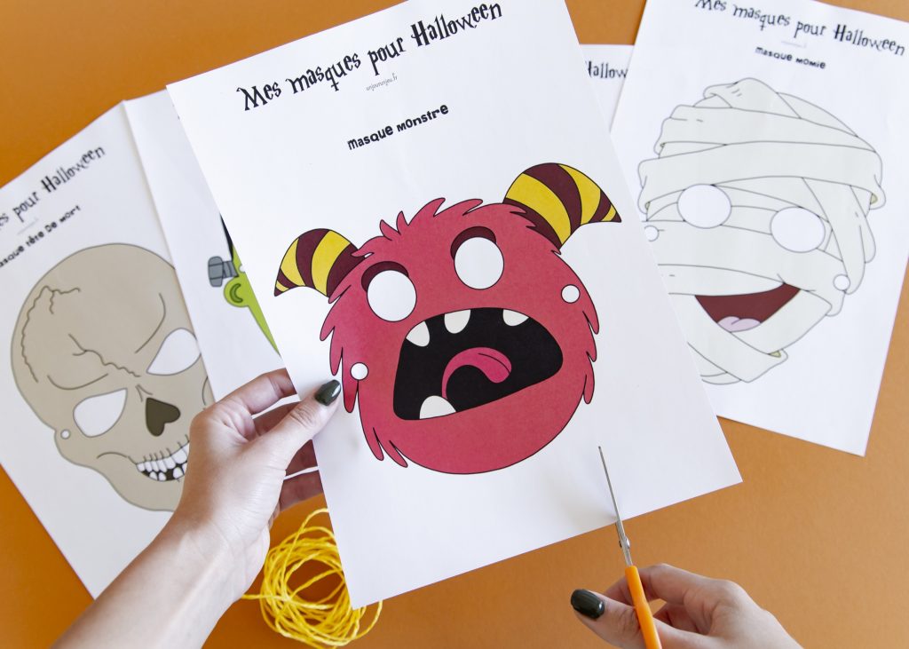 Masques Halloween - étape 2