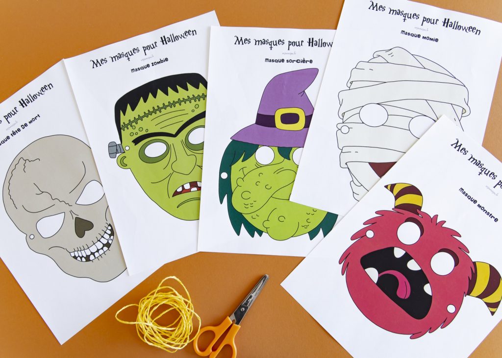 Masques Halloween - étape 1