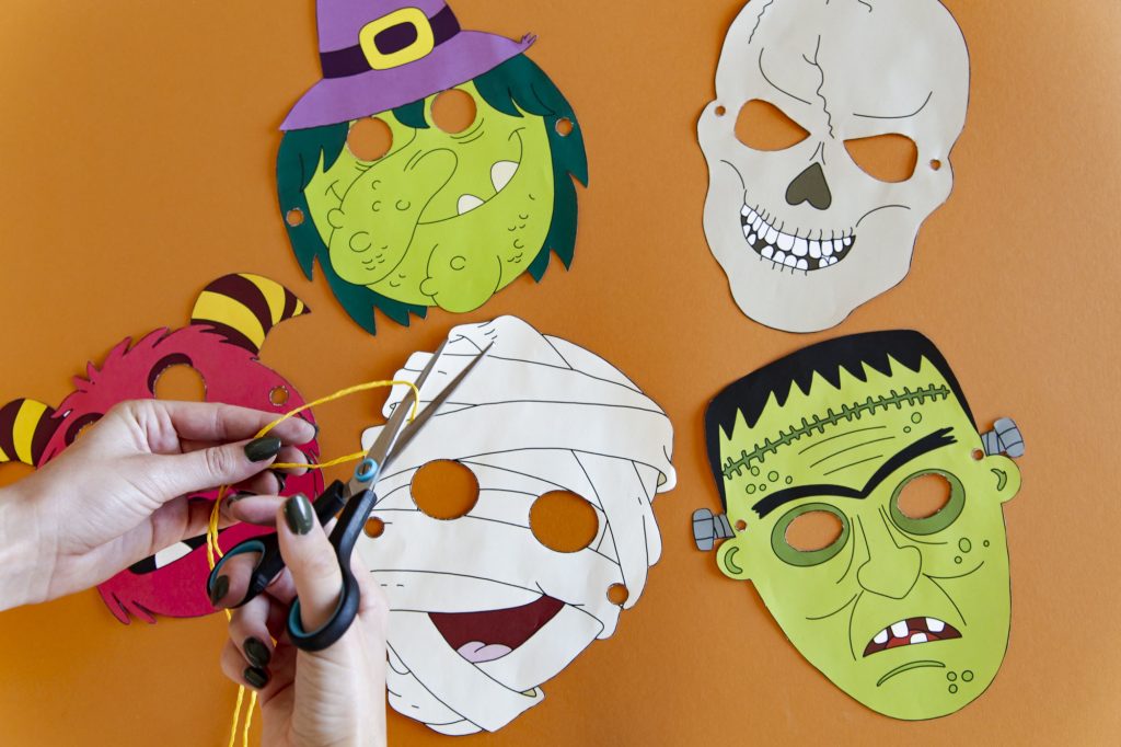 Masques Halloween - étape 3