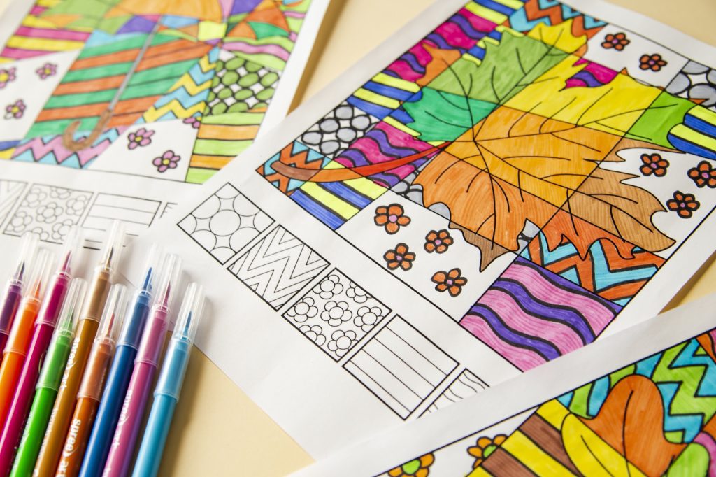 Coloriages graphiques de l'automne