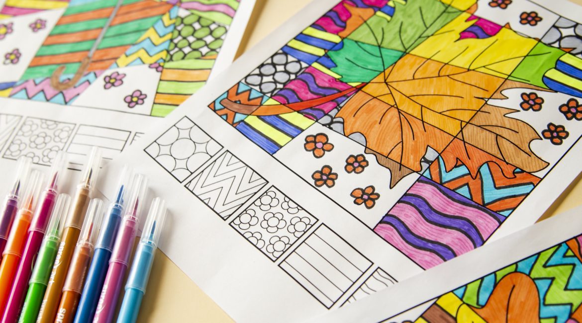 Coloriages graphiques de l'automne