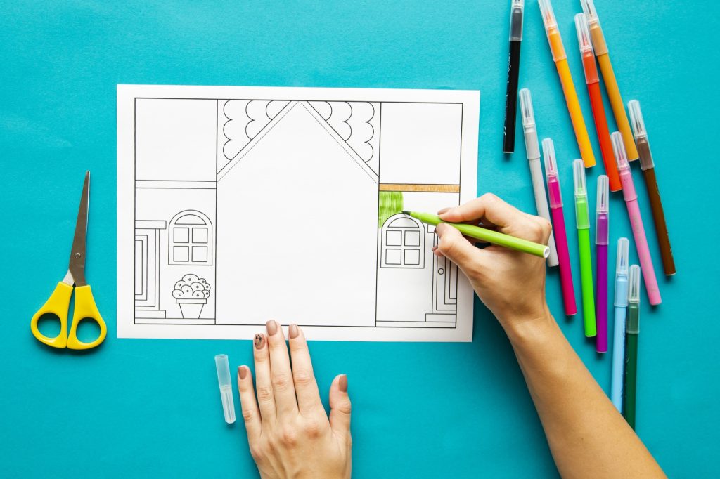 Étape 2 : coloriage de la maison