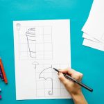 Étape 2 : je trace la symétrie du parapluie