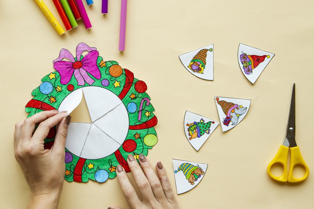 Ma couronne de Noël : étape 4