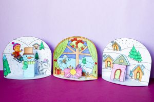 Mes fenêtres hivernales à colorier