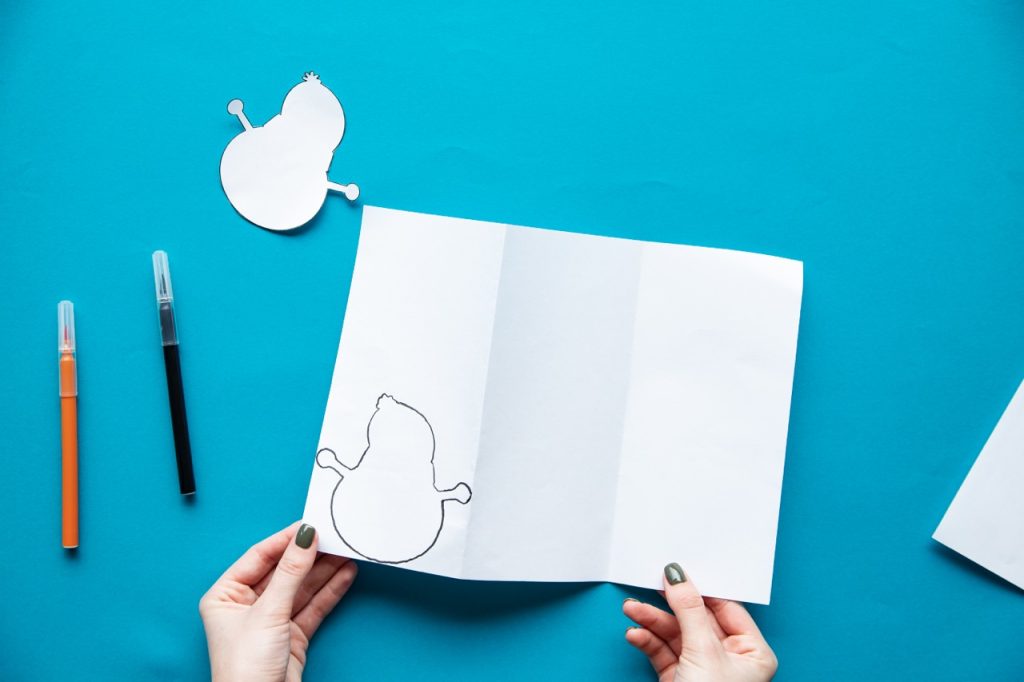 Mes frises en papier bonhommes de neige - étape 5