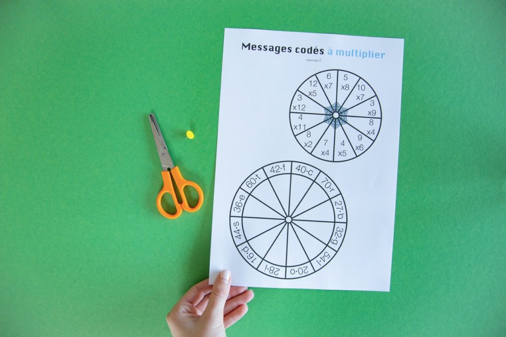 Roue messages codés à multiplier - 1