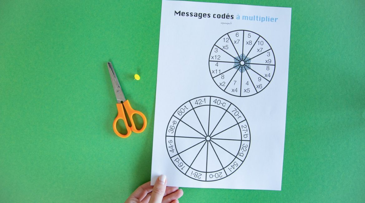 Roue messages codés à multiplier - 1