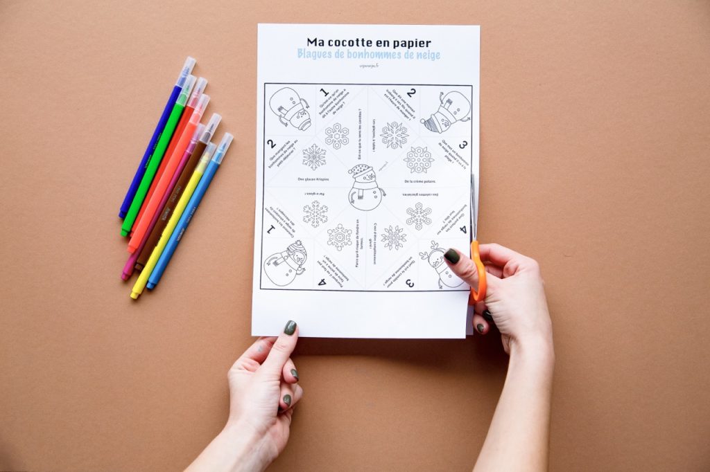 Cocotte : mes blagues de l'hiver - étape 1