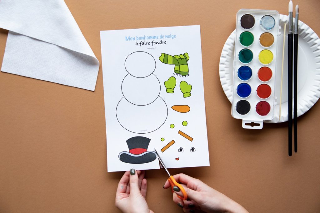 Mon bonhomme de neige - étape 1