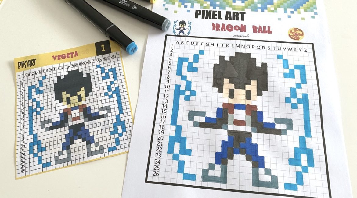 Pixel Art Vegeta de Dragon Ball