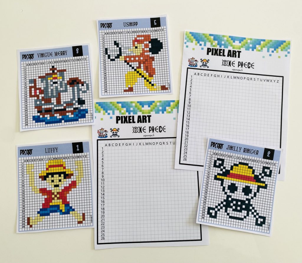 Modeles Pixel Art One Piece
