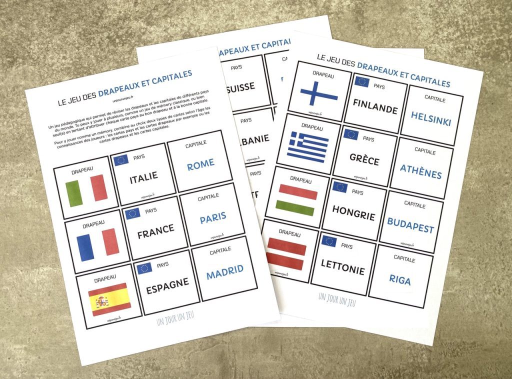 Jeu drapeaux et capitales 1