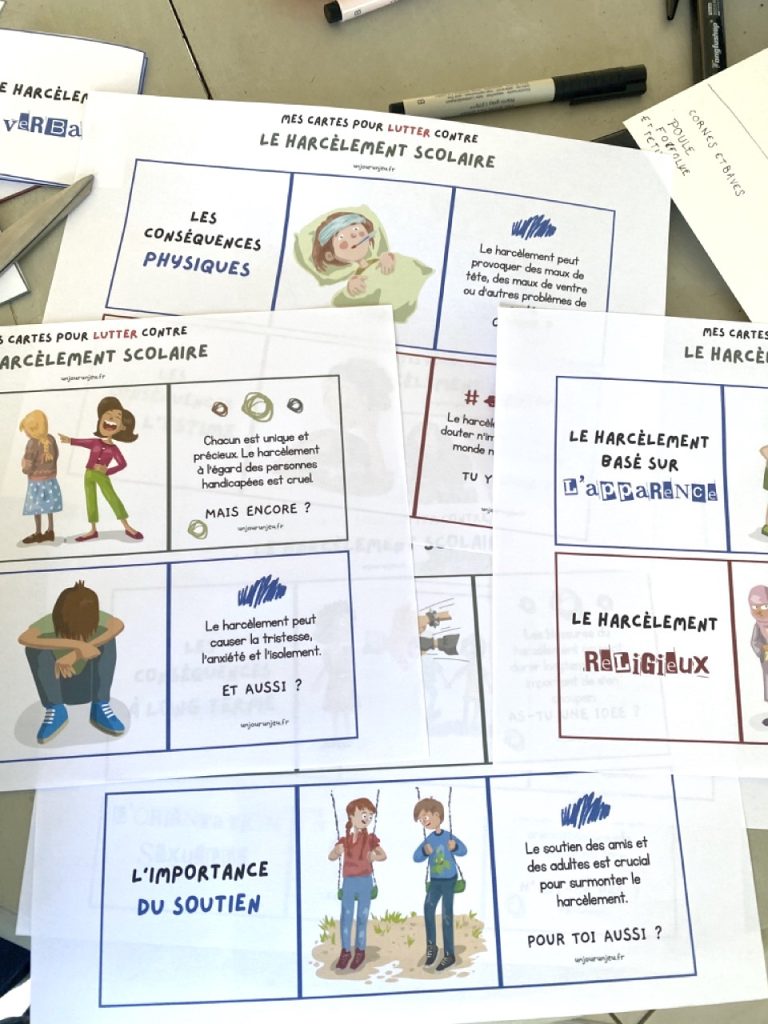 Mes cartes de sensibilisation contre le harcèlement