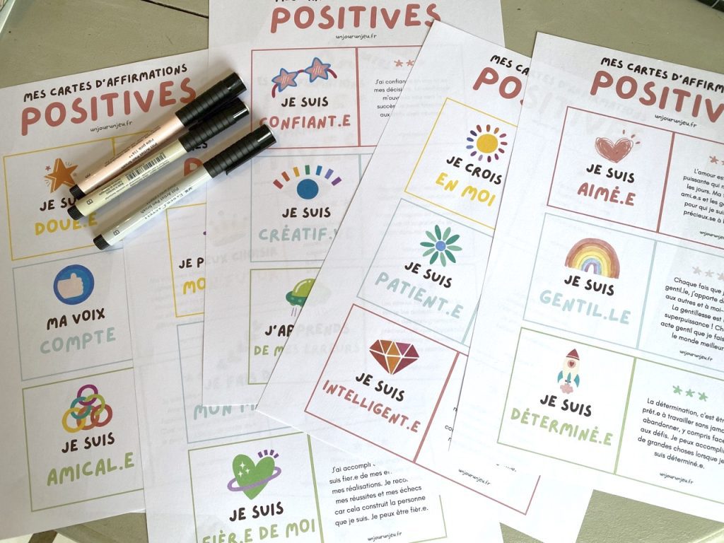 Mes cartes d'affirmations positives