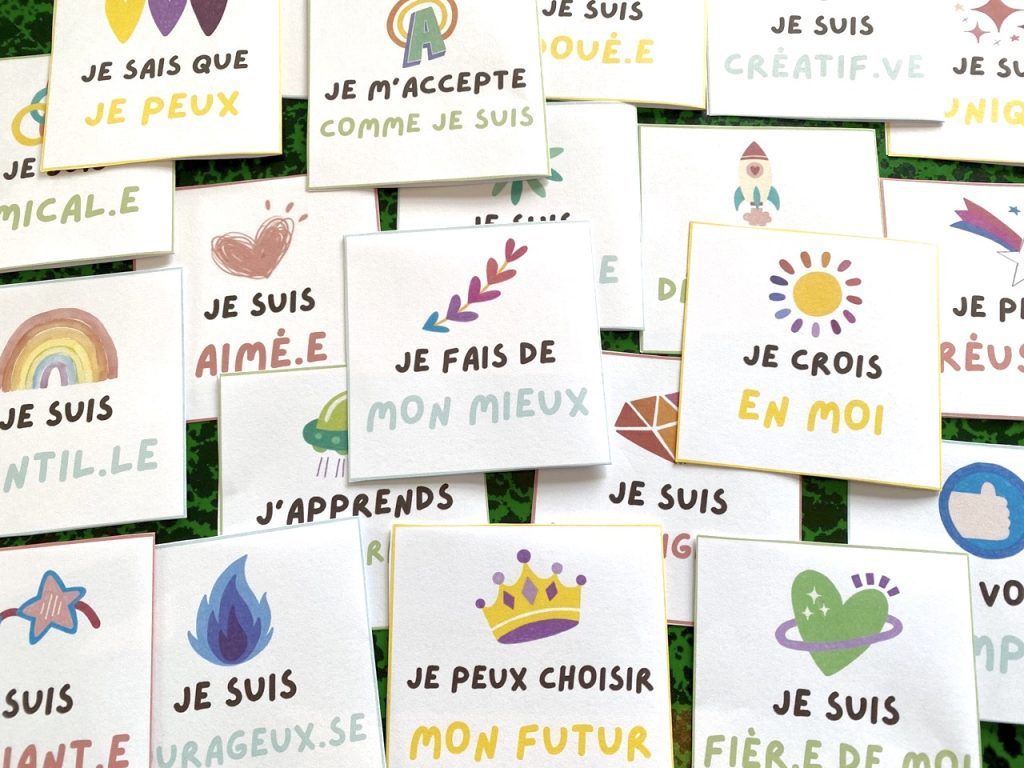 Mes cartes d&rsquo;affirmations positives pour les enfants