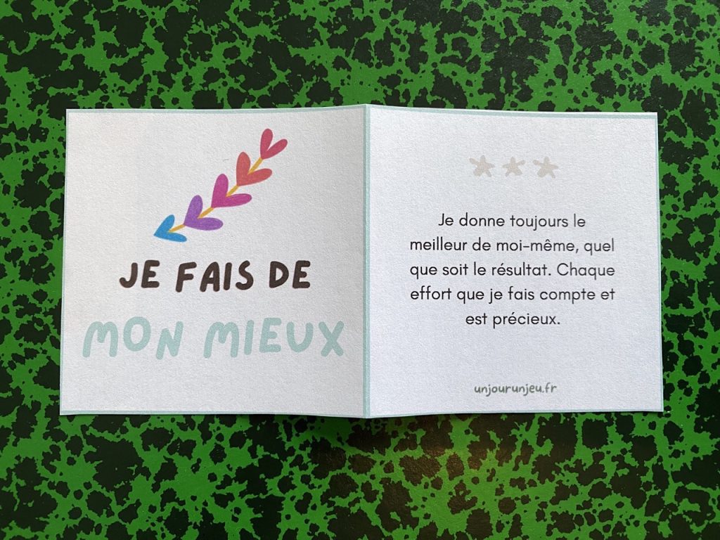 Mes cartes d'affirmations positives