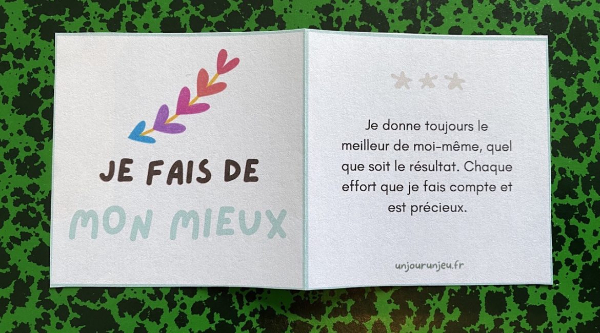 Mes cartes d'affirmations positives