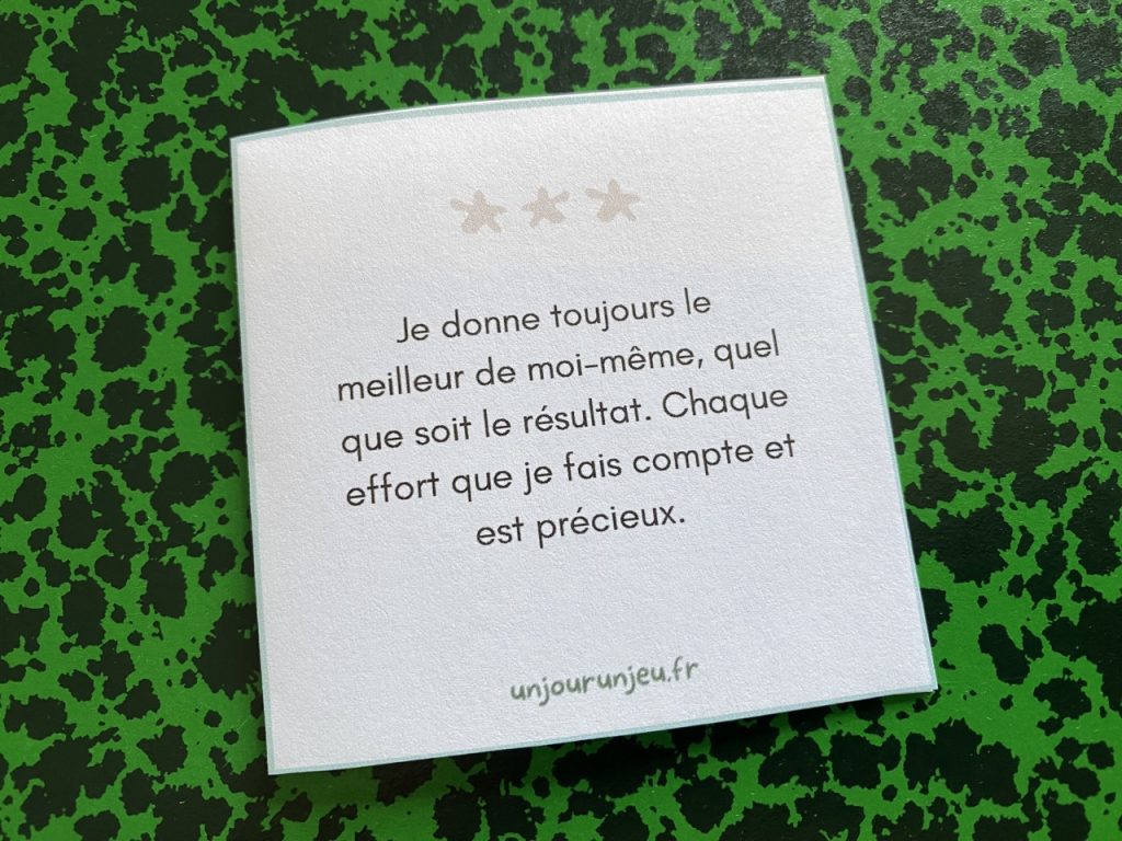 Mes cartes d&rsquo;affirmations positives pour les enfants